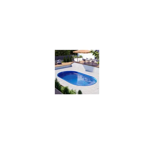 Piscine Italia - Piscina interrata ovale in acciaio NEWSKYBLUE 800 - h. 150 cm