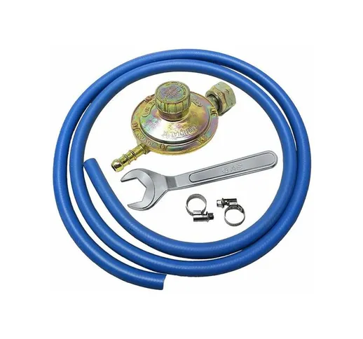 Kit Regolatore Per Cucine Stufe Barbecue Gas + 2 Mt Di Tubo + Chiave Omaggio