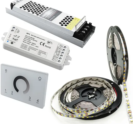 KIT striscia LED 90W SMART dimmer WiFi 12V pannello touch luce interni controllo vocale Al...