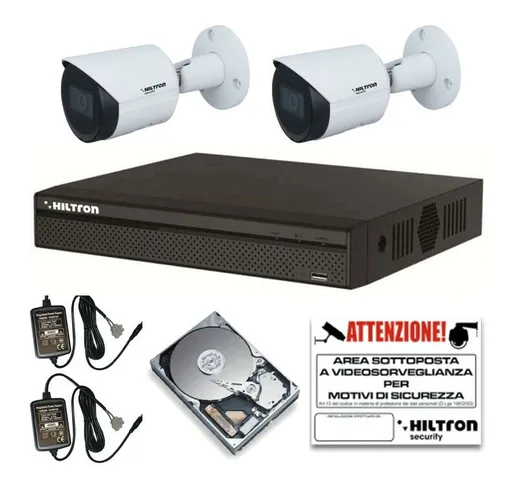 Kit Videosorveglianza HDCVI 4K NVR 8 canali e 2 telecamere 1TB –  THK82K