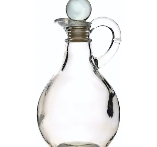 Bottiglia per olio o aceto di vetro 300 ml trasparente - 