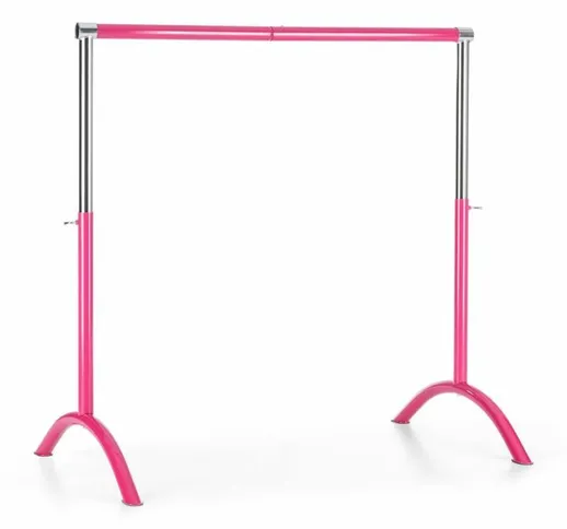 Bar Lerina Sbarra Danza Mobile 110x113cm Altezza Regolabile Acciaio rosa