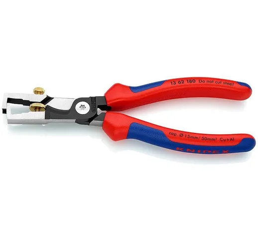  KNIPEX StriX Pinza spelacavi con cesoia per cavo 180 mm - 13 62 180 SB