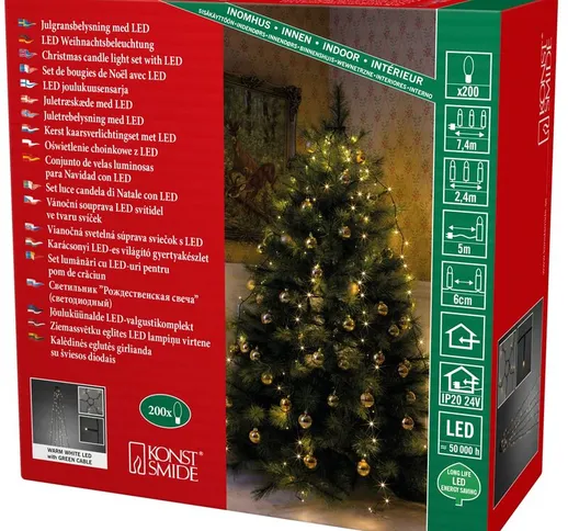6361-120 led albero cappotto, plastica, verde - 