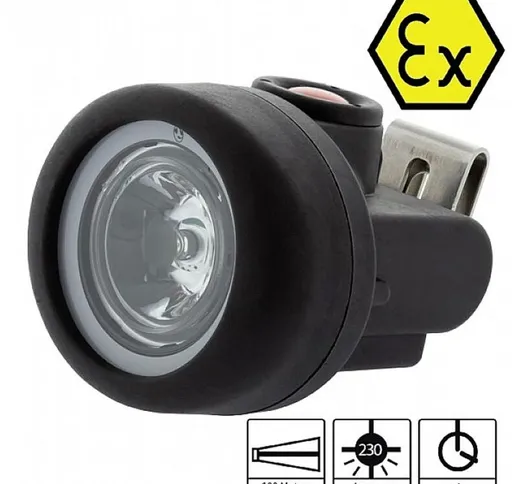 KS-7620-MCII Performance led (monocolore) Lampada casco a batteria ricaricabile 180 lm 145...