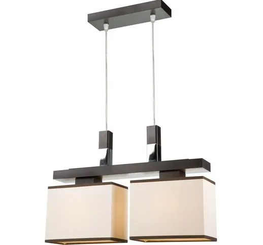 Lamkur Lighting - Lamkur Amelia Plafoniera a Sospensione Bar Con Paralumi Quadrati Wengè,...