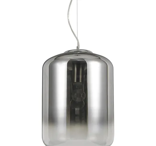 Ideal Lux - Lampada a Sospensione 1 Luce Ken Grande In Vetro Soffiato Cromo Sfumato