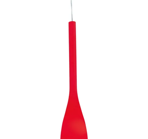 Ideal Lux - Lampada a Sospensione 1 Luce Flut Piccolo In Vetro Soffiato Rosso