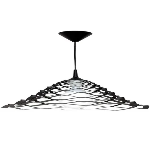 Homemania - Lampada a Sospensione Ara - Lampadario - da Soffitto - Nero in Metallo, Plasti...