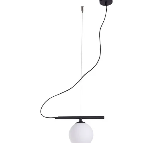 Lampada a Sospensione Cefeo Black - Lampadario - da Soffitto - Nero in Metallo, Vetro, 28...