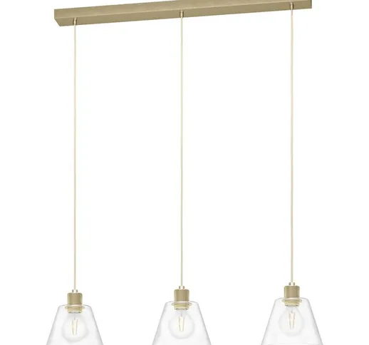 Lampada a sospensione copley oro chiaro L: 90 B: 20 h: 110 cm dimmerabile