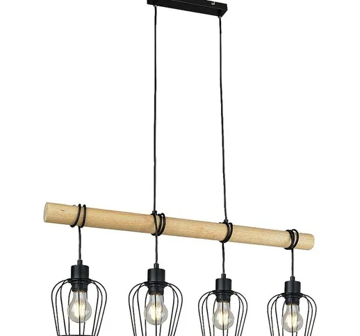 Rabalux - Lampada a sospensione Fabian Black E27 4x max 40w l: 140 cm b: 80cm h: 140 cm ø1...