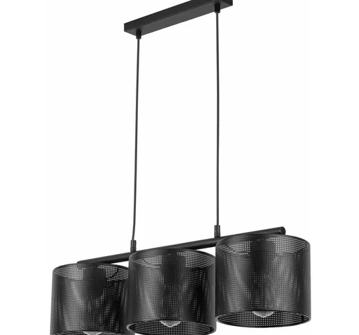 Licht-erlebnisse - Lampada a sospensione in metallo 70 cm di larghezza Nero Moderno - Nero