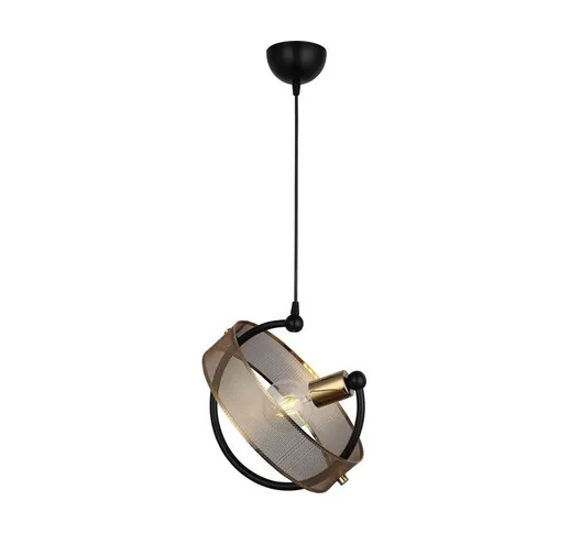 Homemania - Lampada a Sospensione Nela Lampadario - da Soffitto Oro, Nero Metallo, 28 x 28...