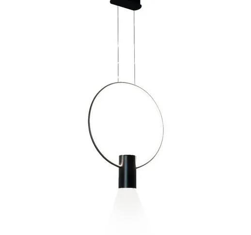 Homemania - Lampada a Sospensione Sindy - Lampadario - da Soffitto - Nero in Acciaio, 50 x...