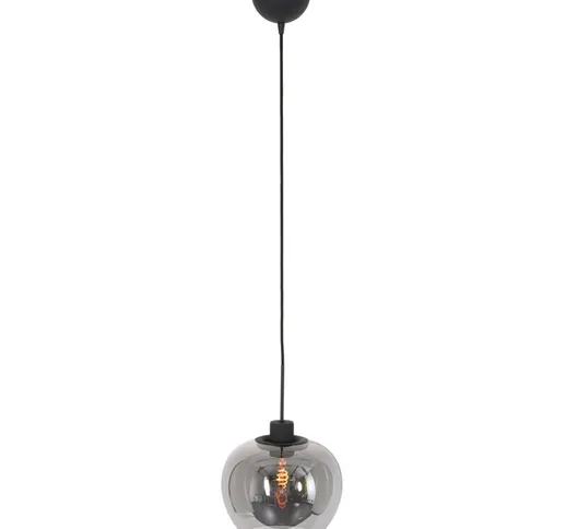 Steinhauer - Lampada a sospensione Lotus - nero - 1897ZW - Vetro fumè