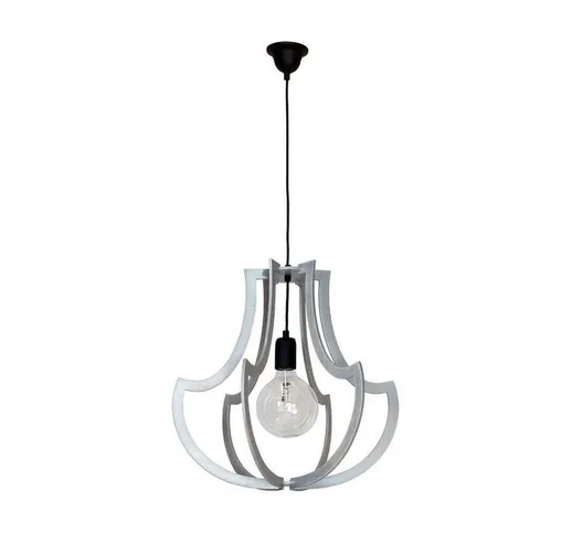 Homemania - Lampada a Sospensione Tigris - Lampadario - da Soffitto - Grigio in Metallo, L...