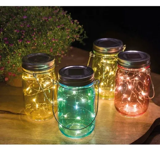 Faccio Io - Lanterna solare vaso vetro colorato