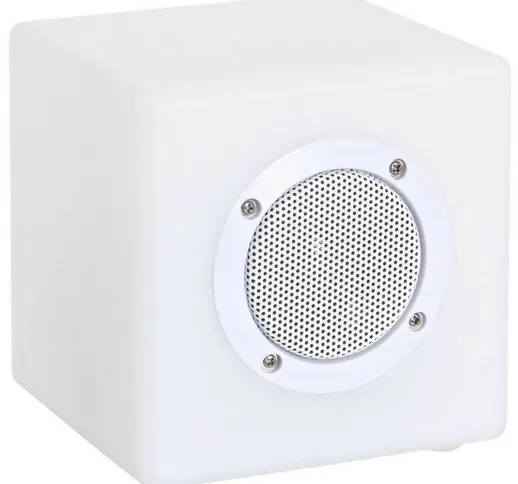 Lampada cubo a led con speaker 15x15 cm - Multicolore