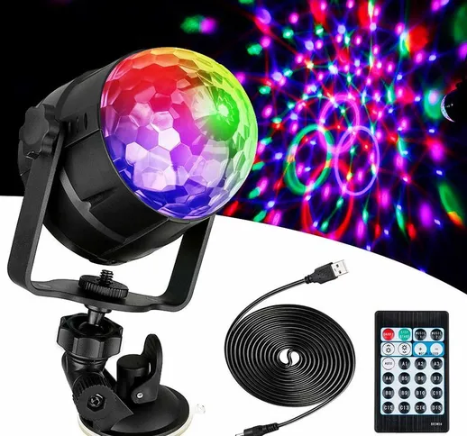 Lampada da discoteca LED palla da discoteca con 15 forme di illuminazione, effetti di luce...