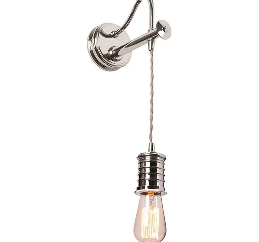 Lampada da parete lampada a sospensione regolabile in altezza in ottone nichelato h 122,4...