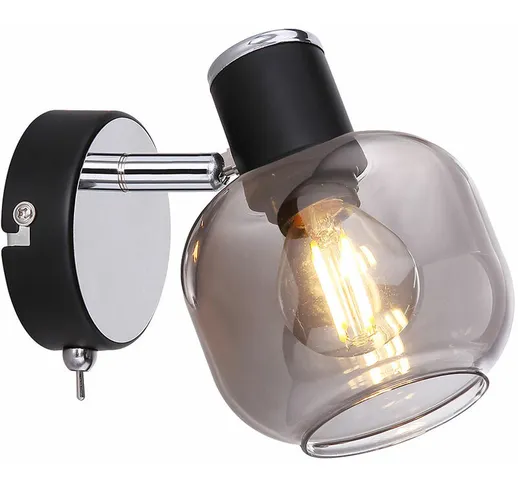 Etc-shop - Lampada da parete lampada da parete soggiorno interno lampada spot in vetro fum...