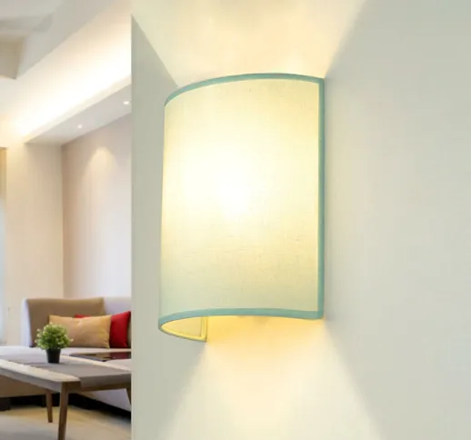 Licht-erlebnisse - Lampada da parete per interni alice dal design Loft in tessuto color ve...
