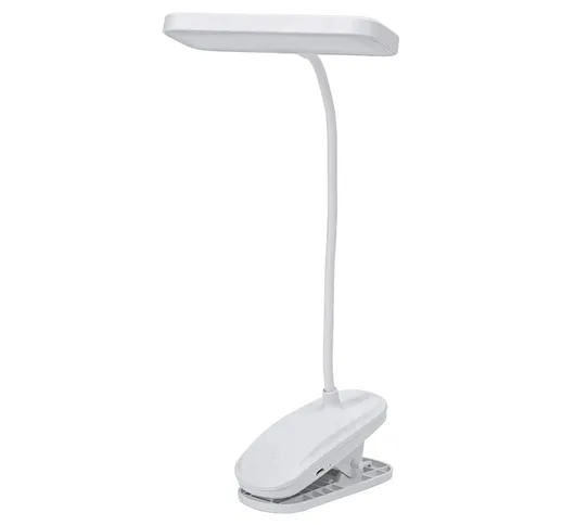 Colnk - Lampada da scrivania flessibile a 360° con clip-on, lampada da scrivania a led dim...