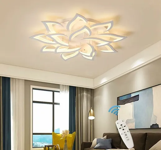 Ganeed - Lampada da soffitto a led dimmerabile lampada da soffitto moderna a forma di fior...