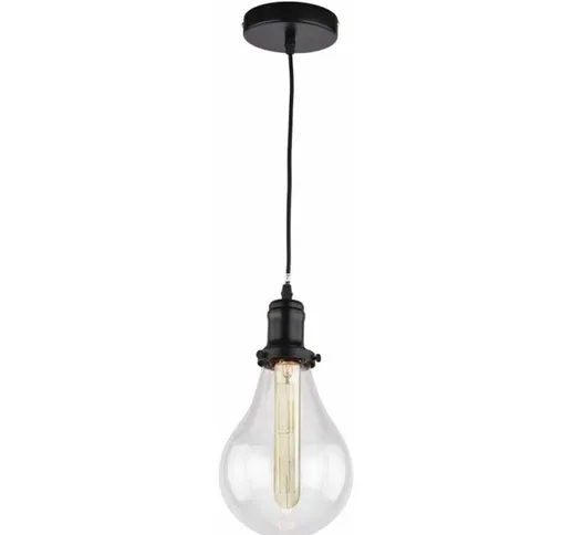 Cristalrecord - Lampada da soffitto bulb vintage nero opaco cr 99-717-27-180