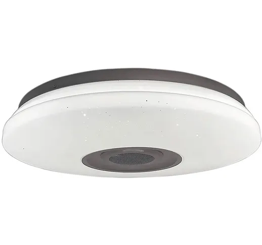 Lampada da soffitto per musica a LED RGB dimmerabile 72W Bluetooth APP (bianca, Controle A...
