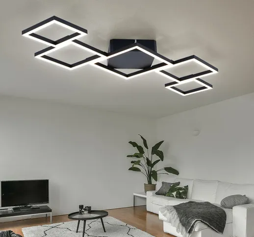  - Lampada da soffitto plafoniera sala da pranzo illuminazione di design in forma quadrata...