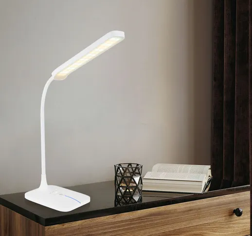 Lampada da tavolo a led flexo spot touch dimmer luce bianca corridoio ufficio 3000-6000K