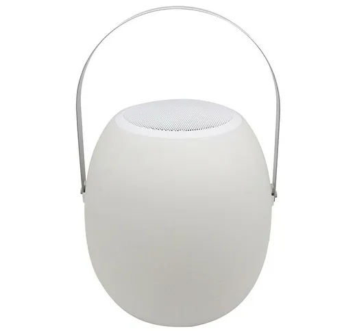 Lampada da tavolo da esterno connessa Bluetooth - h. 27 cm - Metallo Colori cangianti - sp...