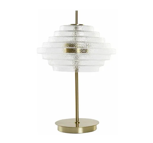 Lampada da Tavolo Trasparente Metallo Vetro Dorato - Dkd Home Decor
