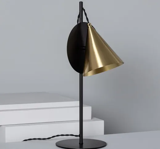 Lampada da Tavolo in Metallo Liceo Nero - Dorato180 mm - Nero - Dorato$180 mm