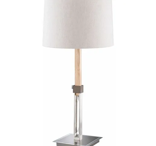 Lampada da tavolo in tessuto regolabile in altezza TELECOMANDO Lampada laterale DIMMERABIL...