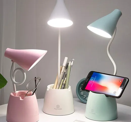 Lampada da tavolo, lampada da tavolo a LED 3 modalità di illuminazione e sensore touch, la...