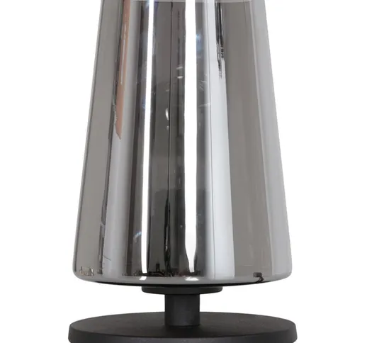 Steinhauer - Lampada da tavolo Ancilla - vetro fumé - 3103ZW - Vetro fumè