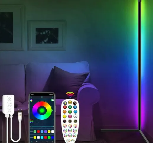 Bleosan - Lampada da terra led Bluetooth 156CM rgb led usb Lampada da terra Soggiorno Lamp...