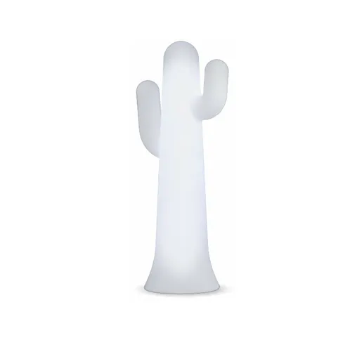 Lampada da terra cactus luce bianca fredda con cavo altezza 140cm - Bianco - Moovere