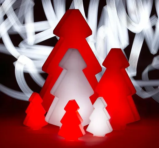 Lampada da terra tavolo albero di Natale design moderno Slide Lightree | Colore: Rosso - D...