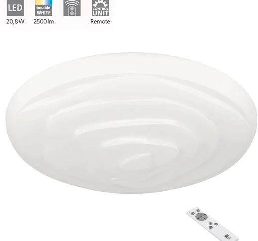 Lampada del soffitto Battistona Plastica LED bianco 20,8 W 3000-6500K H: 10 cm Ø48 cm Dimm...