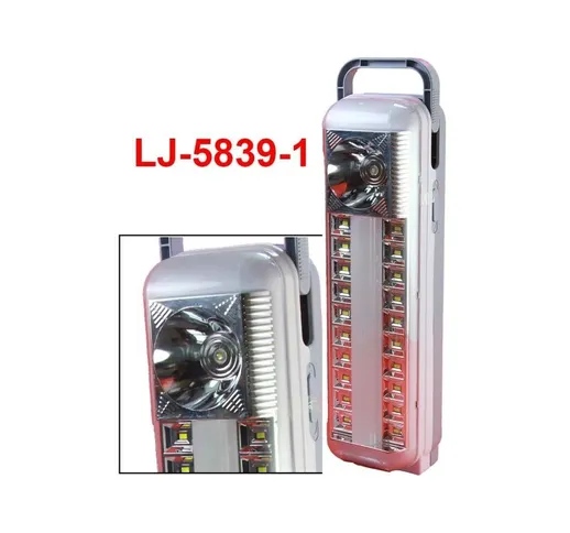 Trade Shop Traesio - Trade Shop - Lampada Di Emergenza Ricaricabile Con 20 Led Smd Neon 14...