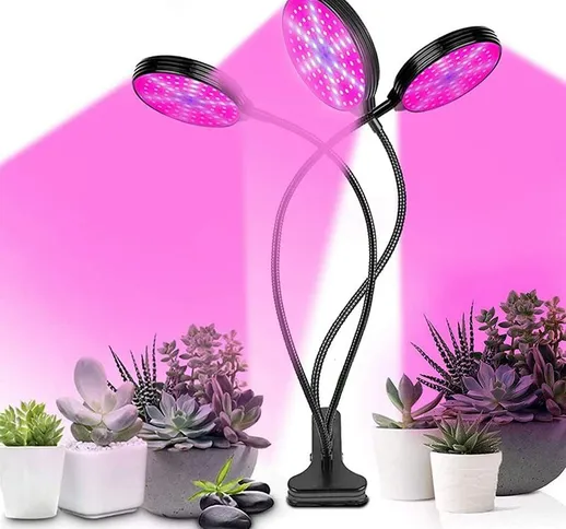 Lampada per la crescita delle piante, lampada da giardinaggio a spettro completo da 30 W 3...