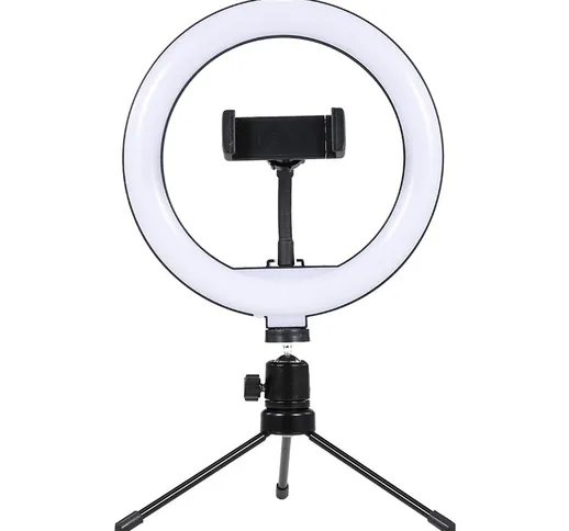 Happyshopping - Lampada per selfie con luce ad anello video da 8 pollici LED con supporto...