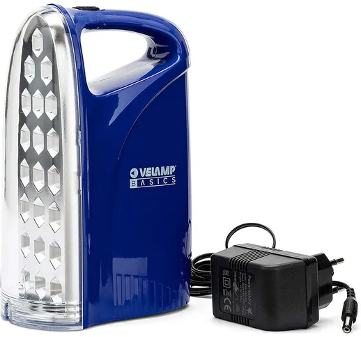 Velamp - Lampada Emergenza Portatile Ricaricabile Led 250 Lumens IP20 Iron Light