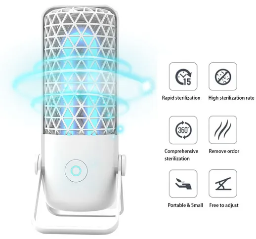 Asupermall - Lampada portatile Sterilamp a raggi ultravioletti / ozono a 360 ¡ã completa d...