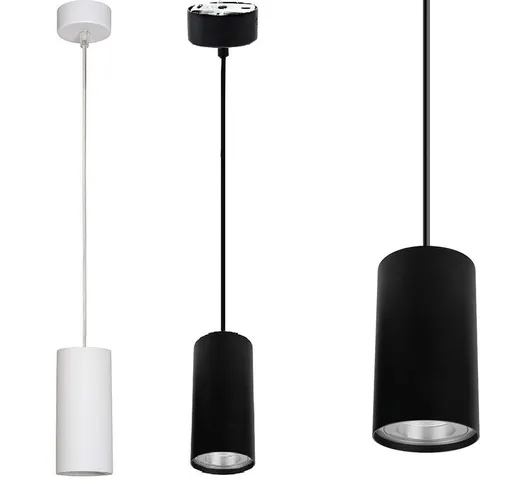 Lampada sospensione moderna pendente LED GU10 8W luce pub bar tavolo RGB 230V Luce Rosso C...