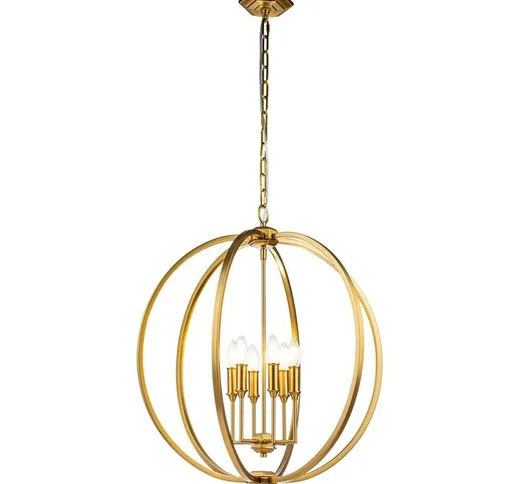 Feiss - Lampada sospesa Corinne E14 60W Acciaio Brüniert b: 62,2 cm Ø62,2 cm Di altezza di...